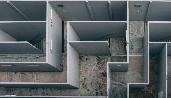 gray wooden maze