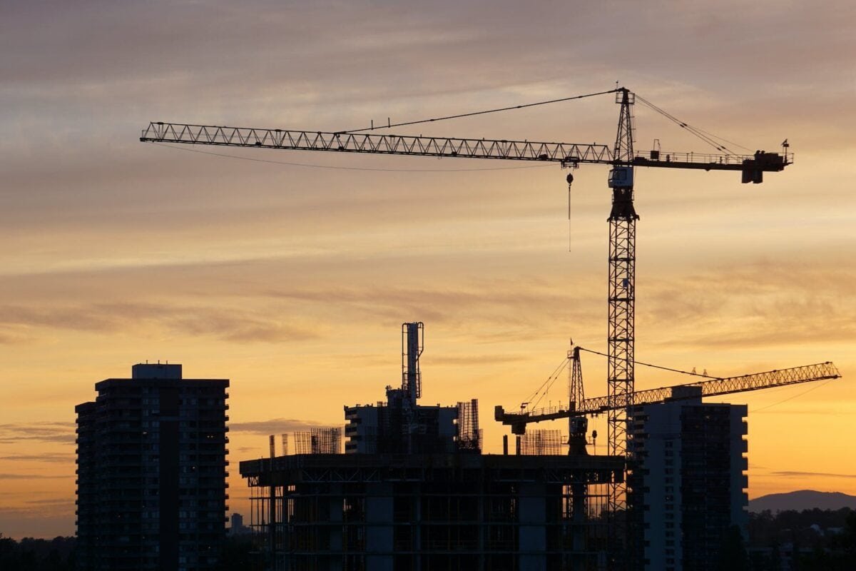 tower crane used in building construction