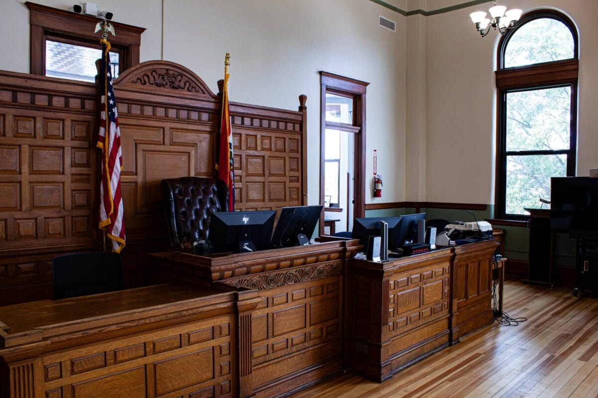 court room bench
